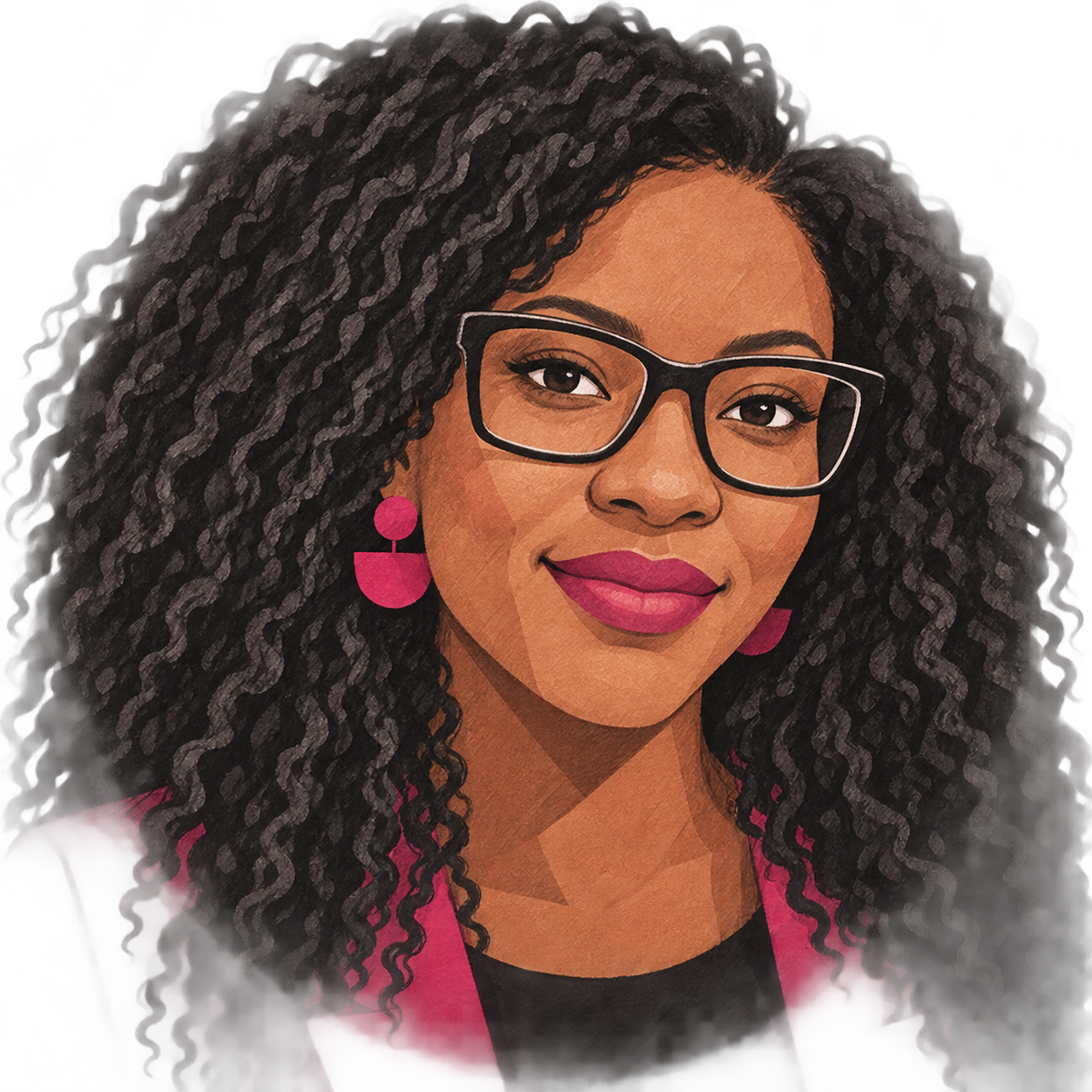 Illustrated portrait of Joy McLeod